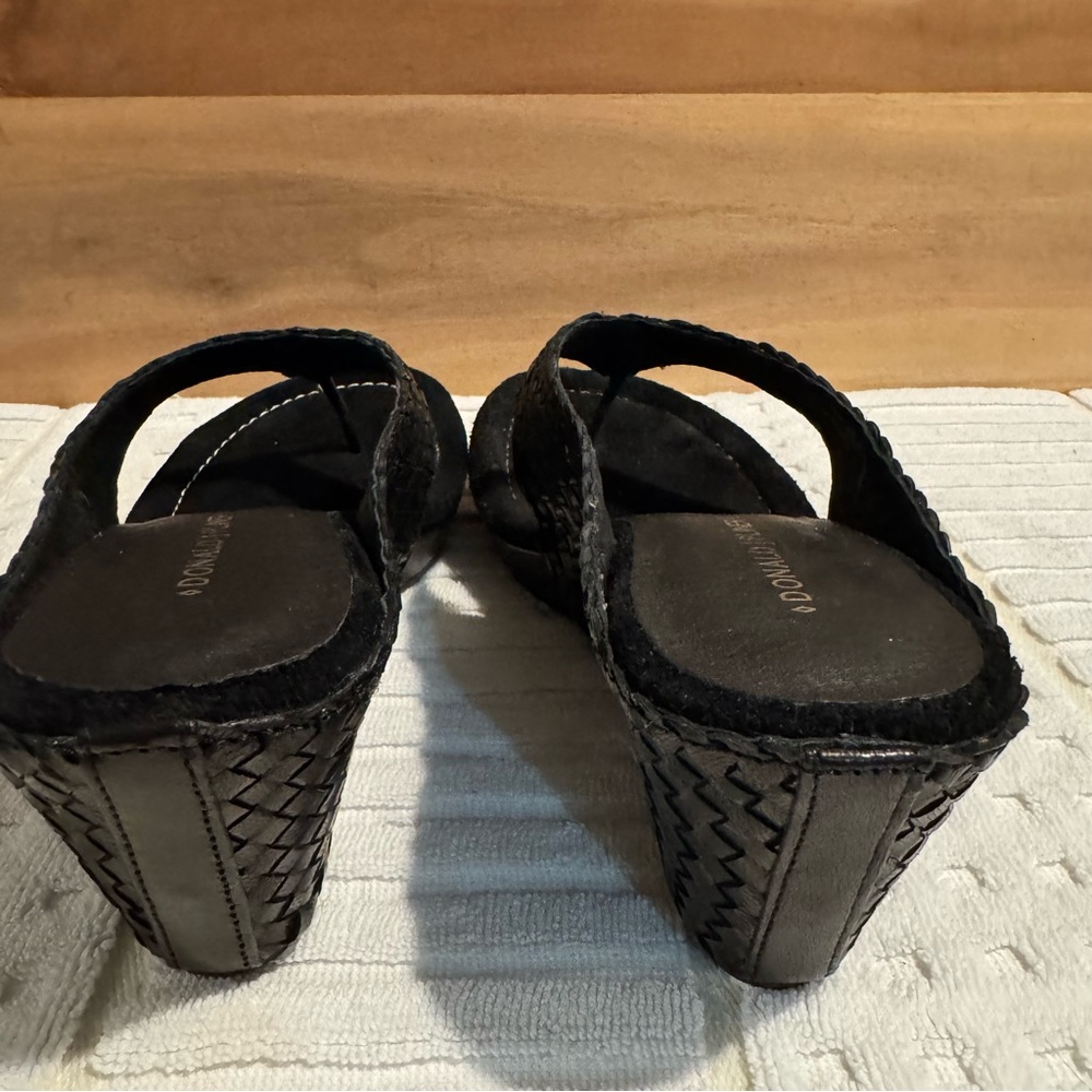 DONALD J PLINER BLACK WOVEN CALF SANDALS SIZE 6. NWT - Picture 5 of 8